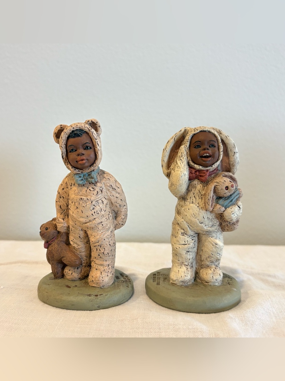 2 All God's Children Figurines Bo 126 & Bootsie 110 M Holcombe God Is Love